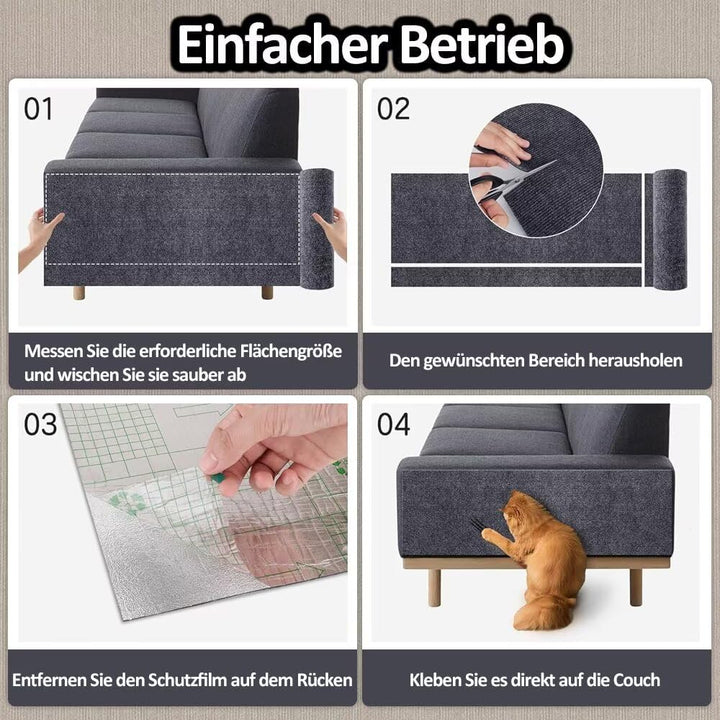Kratzmatte Katze Selbstklebend - Kratzschutz Sofa Anti Kratz Folie Kratzwand für Katzen Frei DIY Ges