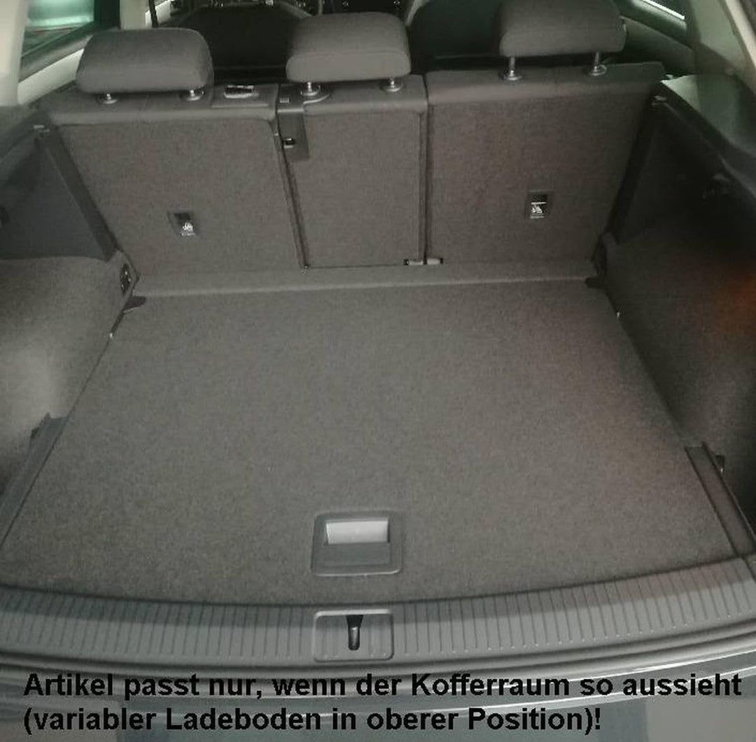 AZUGA Gummi Kofferraumwanne Premium Antirutsch passend für VW Tiguan ab 4/2016 (hoher Boden/Variable