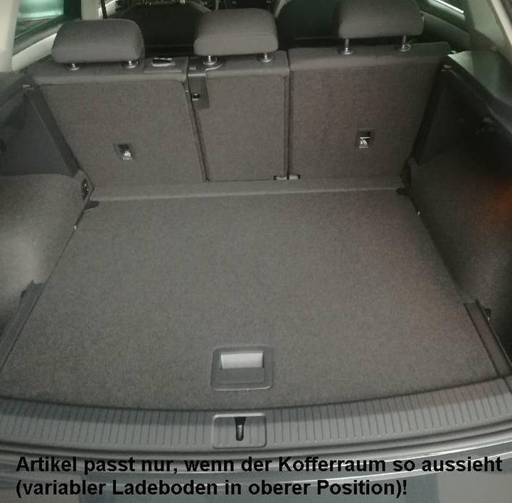 AZUGA Gummi Kofferraumwanne Premium Antirutsch passend für VW Tiguan ab 4/2016 (hoher Boden/Variable