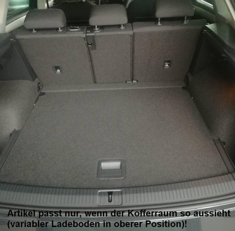 AZUGA Gummi Kofferraumwanne Premium Antirutsch passend für VW Tiguan ab 4/2016 (hoher Boden/Variable