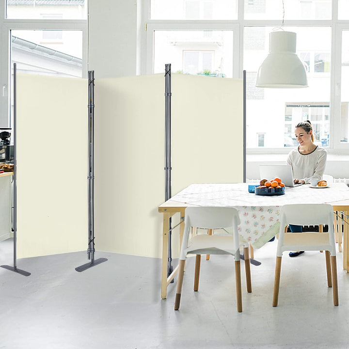 Paravent Outdoor Sichtschutz Trennwand 3 Teilig 275x180cm Raumtrenner mit Flache Füsse Anti-UV Wette