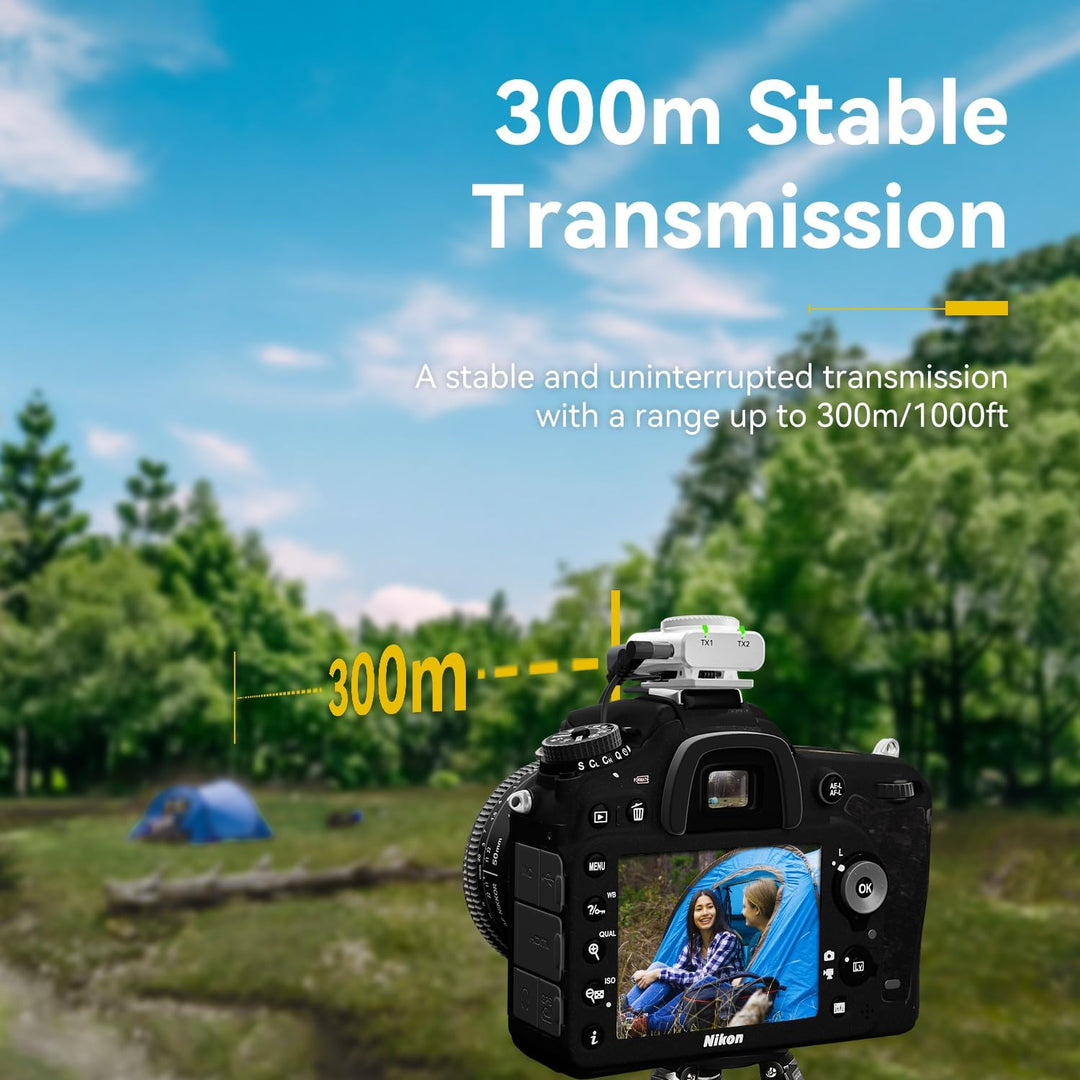 Hollyland Lark M2 Wireless Lavalier Mikrofon für iPhone Lightning MFi-Zertifiziert, 48kHz/24 bit Hi-