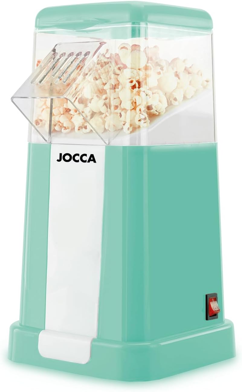 Jocca Popcorn-Maker Funny Cooking Türkis | Popcorn ohne Öle | 3 Minuten fertig | kompakt und einfach