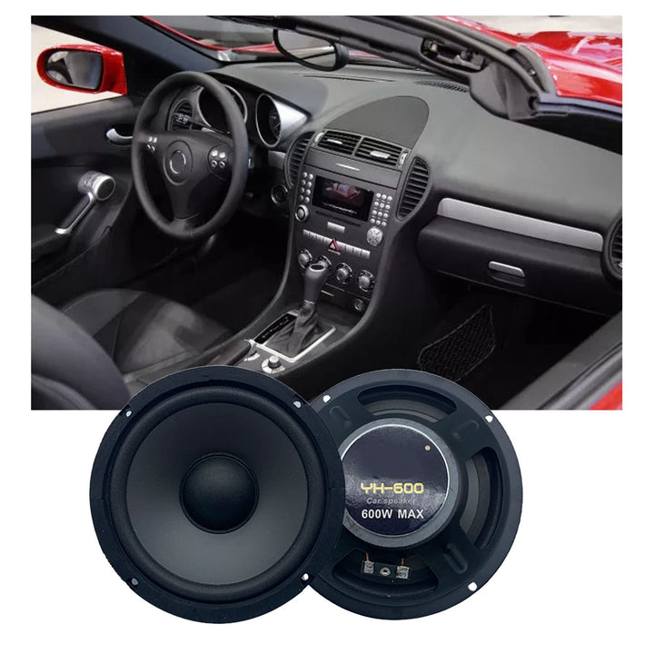 Tyenaza 2PCS 600W Koaxiallautsprecher, 6,5 Zoll Universal Audio Stereo Musik Hochempfindlich -Sprech