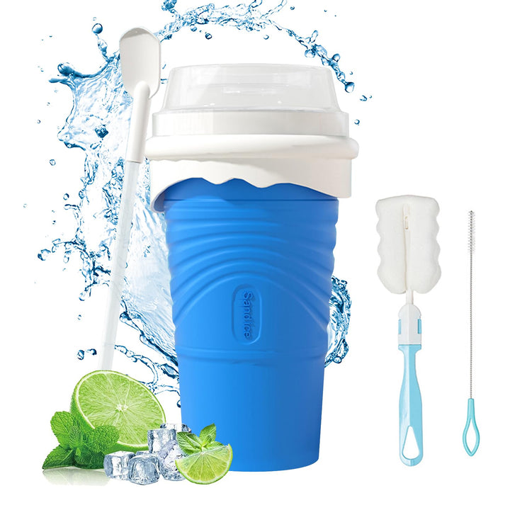 SCBOY Slushy Maker,Eis zum kneten slushy becher,Silikon slushy maker cup,Slush becher mit Strohhalml