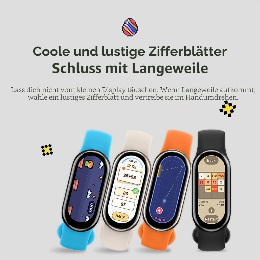 Xiaomi Smart Band 8 Fitness Tracker, 1.62 Inch AMOLED Display, 16 Days Battery Life, 5ATM, SpO2 Trac