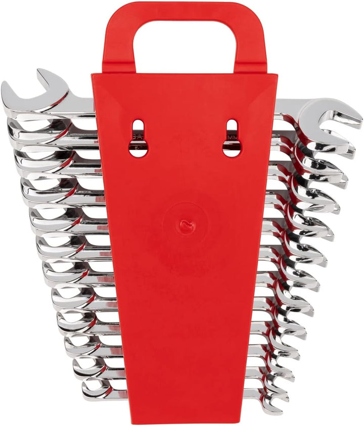 TEKTON Winkelkopf-Maulschlüssel-Satz, 12-teilig (8-19 mm) - Halter | WA91201 12-Piece (8-19 mm) Metr