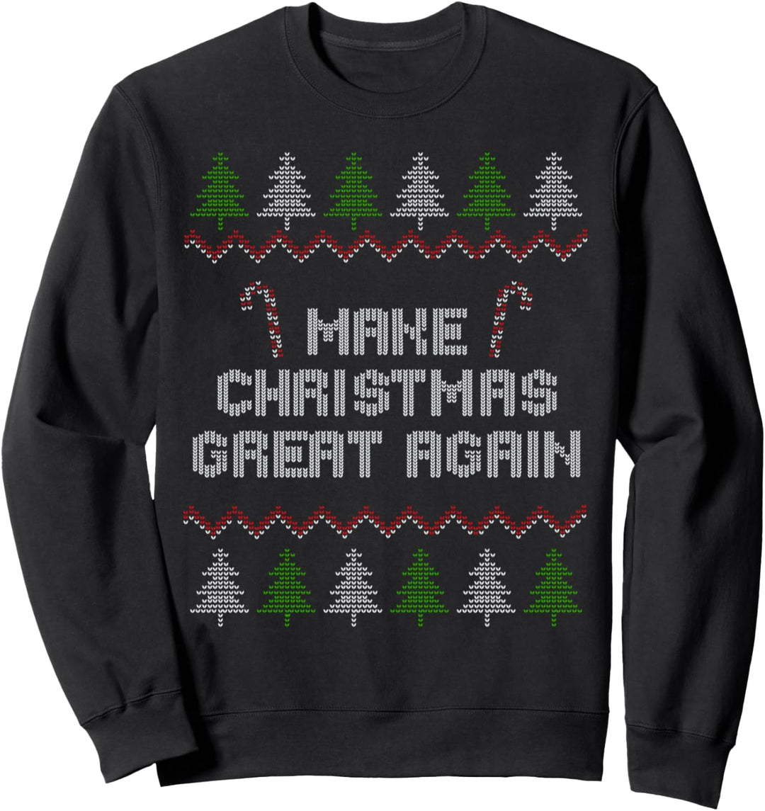 Make Christmas Great Again - Lustiges Ugly Christmas Donald Sweatshirt