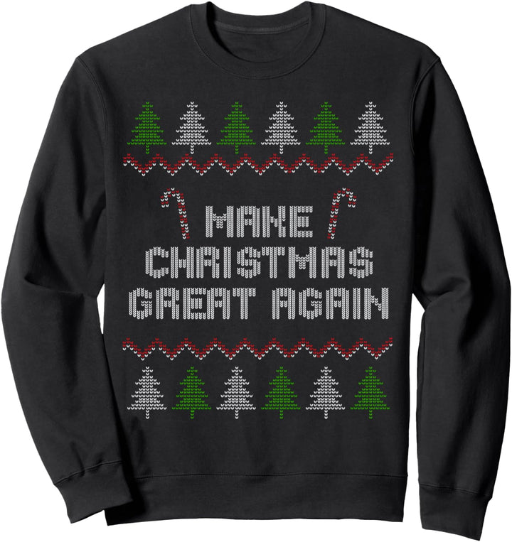 Make Christmas Great Again - Lustiges Ugly Christmas Donald Sweatshirt