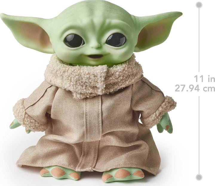 Mattel Disney Star Wars HBX33 - „The Child“ Plüschfigur (ca. 28 cm) aus „The Mandalorian“, zum Samme