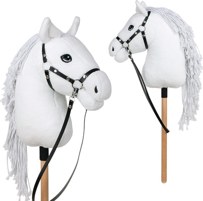 Pink Papaya Hobby Horse Mia, mit Halfter und Trense, Steckenpferd fürs Hobby Horsing, Pferd zum Reit