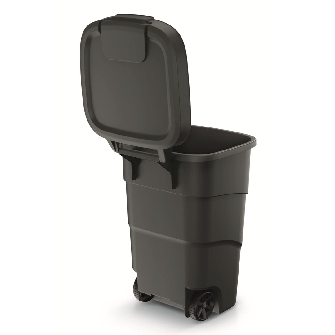 Prosperplast Wheeler 95L Müllbehälter mit Rädern und Deckel Mülltonne Müllgrossbehälter Grossmüllton