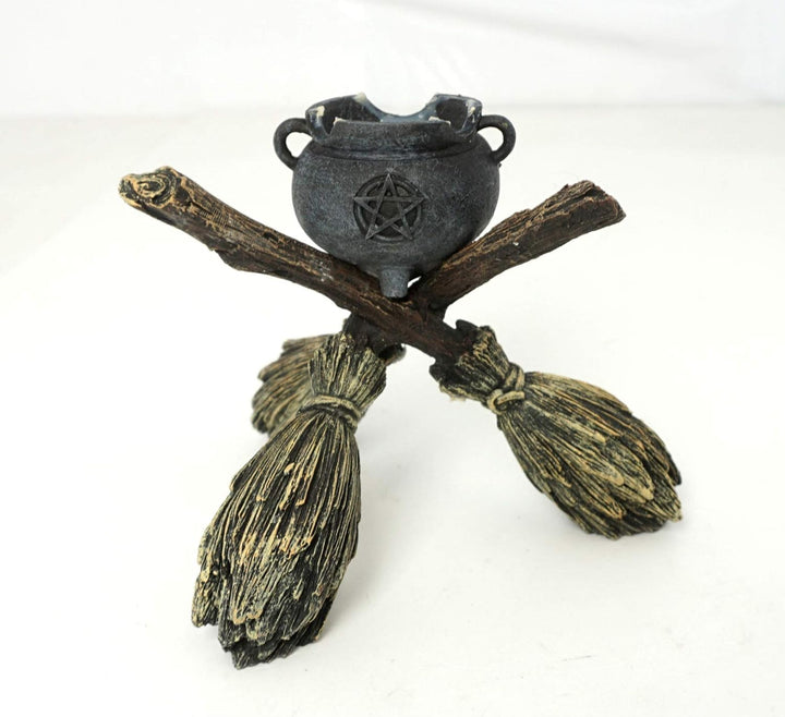 Nemesis Now B1867F6 Besenstiel Kristallkugel Kristallkugelhalter 16cm braun