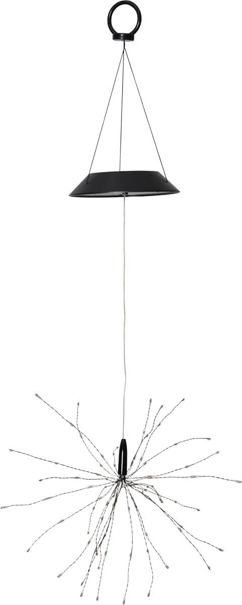 MARELIDA LED Solar Gartendeko Feuerwerk - 90 warmweisse LED - H: 45cm D: 26cm - Dämmerungssensor - h