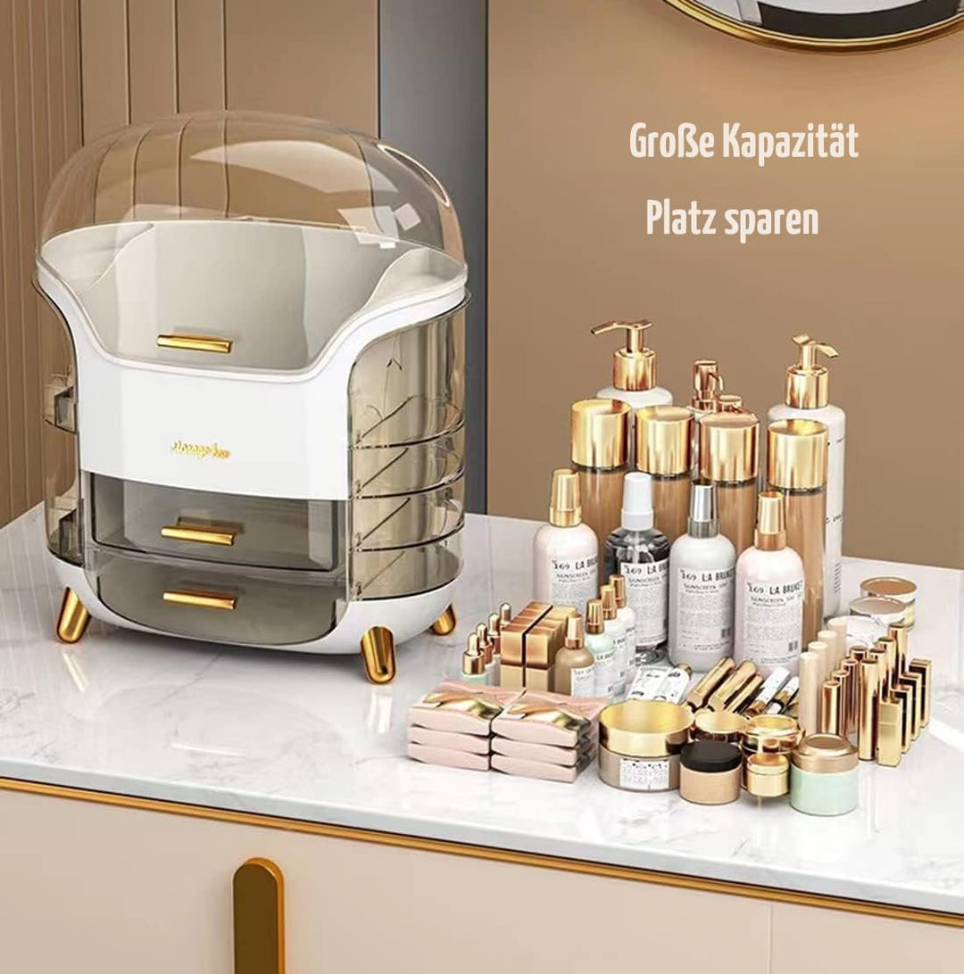 Kousee Schminktisch Organizer, Kosmetik Organizer mit Schubladen,Grosse Make-up Aufbewahrung & Skinc
