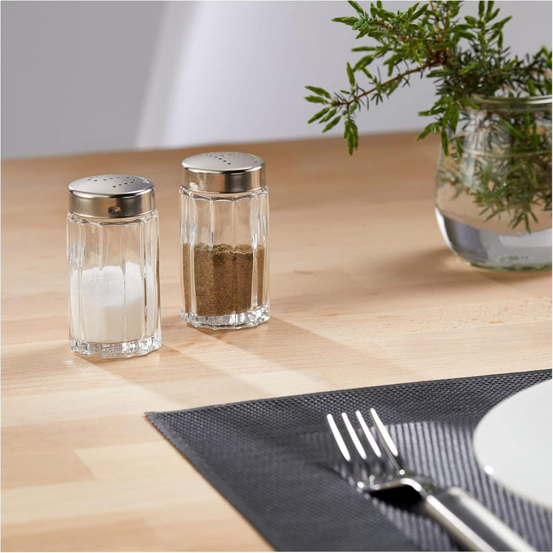 Westmark Salzstreuer, 10 Stück, Fassungsvermögen: je 50 ml, Rostfreier Edelstahl/Glas, Traditionell,