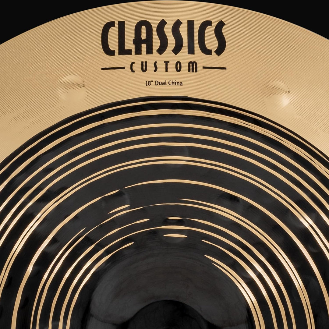 Meinl Classics Custom Dual 18 Zoll China (Video) Schlagzeug Becken (45,72cm) B12 Bronze, Dunkles und
