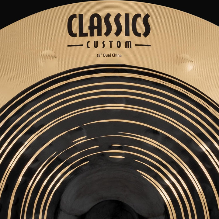 Meinl Classics Custom Dual 18 Zoll China (Video) Schlagzeug Becken (45,72cm) B12 Bronze, Dunkles und
