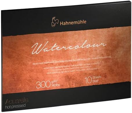 Hahnemühle 10 625 150 Hahnemühle Aquarell-Satin Block 300G 24X32