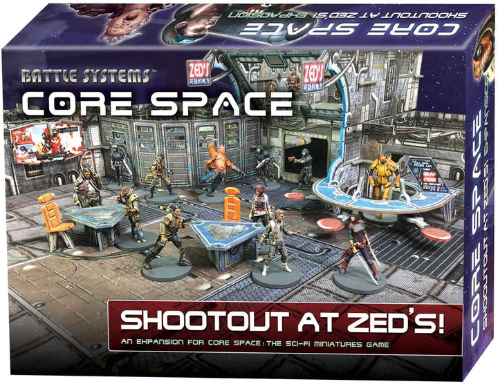 Battle Systems Core Space Shootout at Zed’s Expansion Set - Miniaturen - Brettspiel - Ereigniskarten