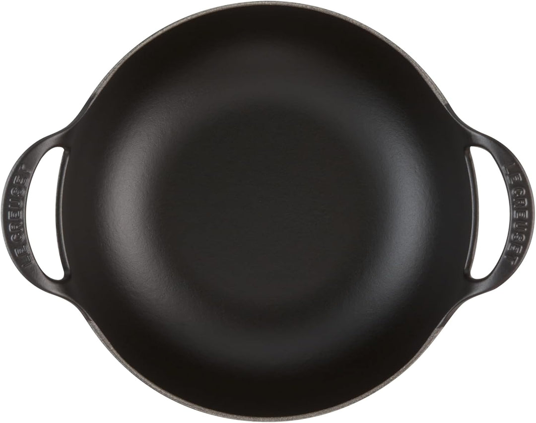 Le Creuset Balti Dish aus Gusseisen, 24 cm, 2,7 Liter, Schwarz matt, 20142240000460, Schwarz Matt