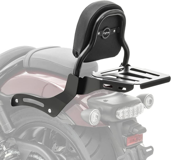 Sissy Bar XS3 Kompatibel für Honda Rebel 1100 2021 mit Gepäckträger schwarz