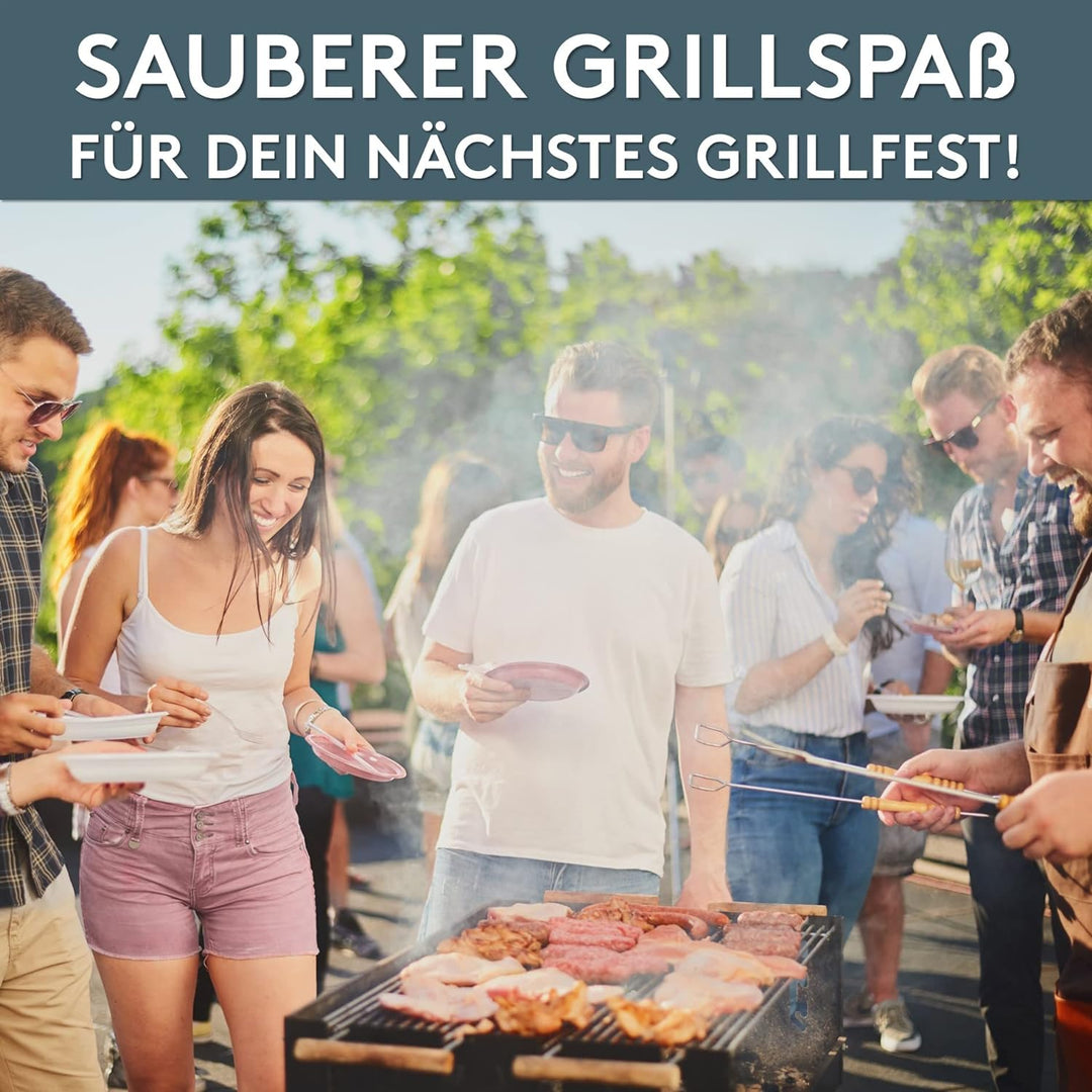 LILENO HOME Grill u. BBQ Matte 75 x 120 cm (BBQ Time Männer Rot) - als perfekte bodenschutz Unterlag