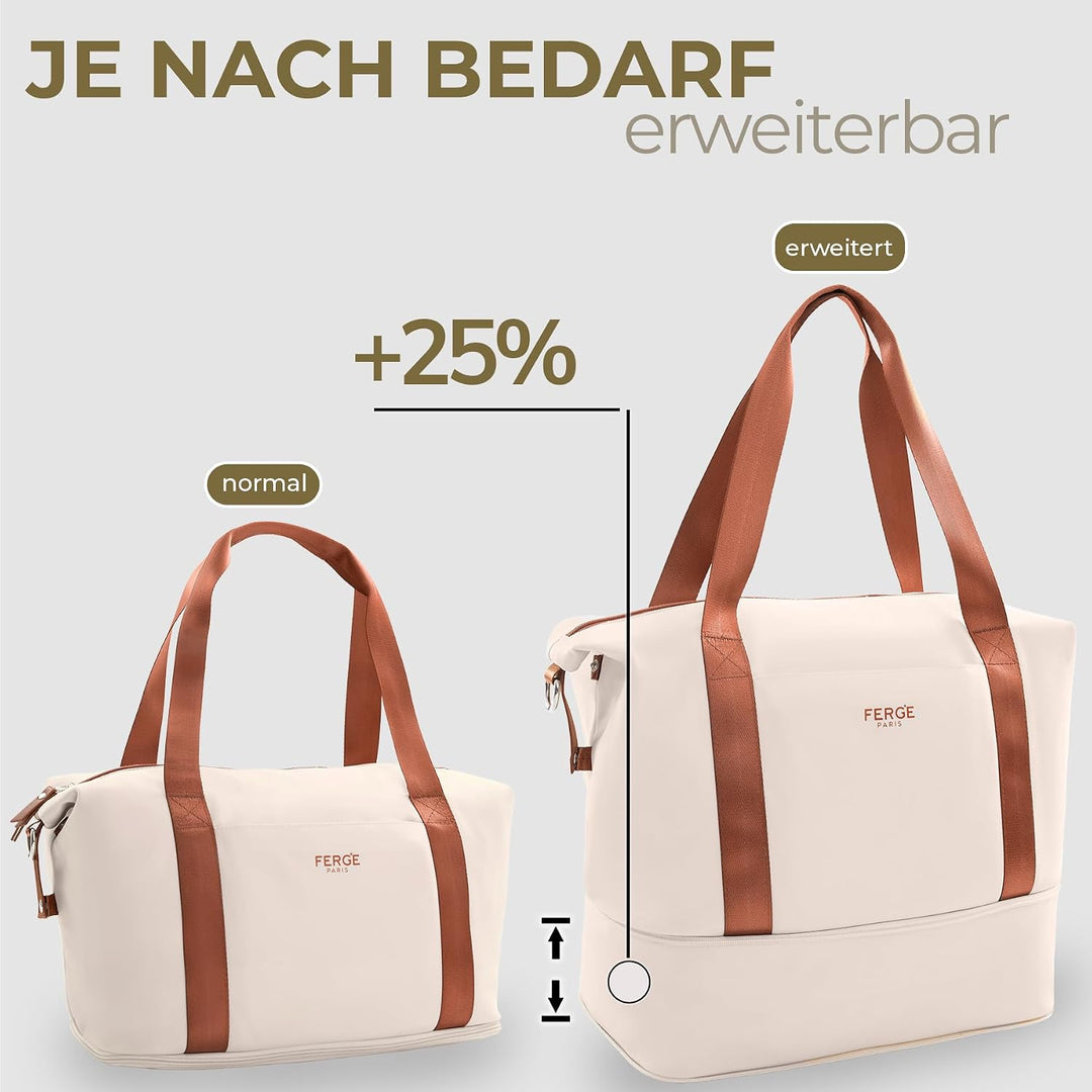 FERGÉ Kofferset Hartschale 5-teilig Milano 3 Grössen Hartschalenkoffer Set + Reisetasche + Kulturbeu