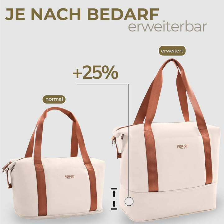 FERGÉ Kofferset Hartschale 5-teilig Milano 3 Grössen Hartschalenkoffer Set + Reisetasche + Kulturbeu
