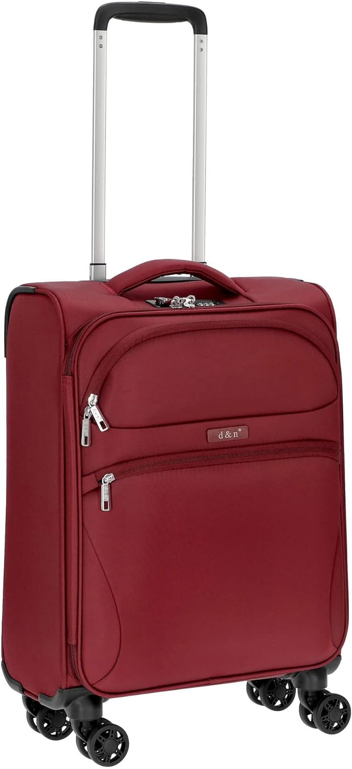 D&N Travel Line 9104-4-Rollen-Kabinentrolley S 55 cm Bordeaux, Bordeaux