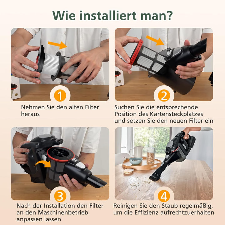 2er-Pack Ersatzfilter kompatibel mit Bosch Unlimited Gen2 Serie 8 Staubsauger, Filter für Bosch Stau