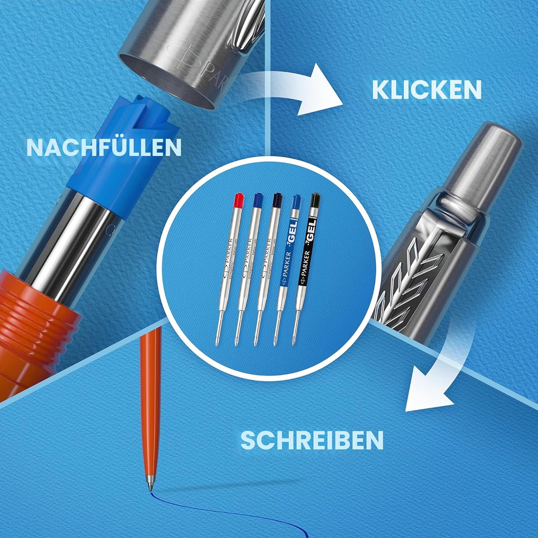 Parker Jotter Kugelschreiber | Victoria Violet | Mittlere Spitze | Blaue Tinte | Geschenkbox ballpoi