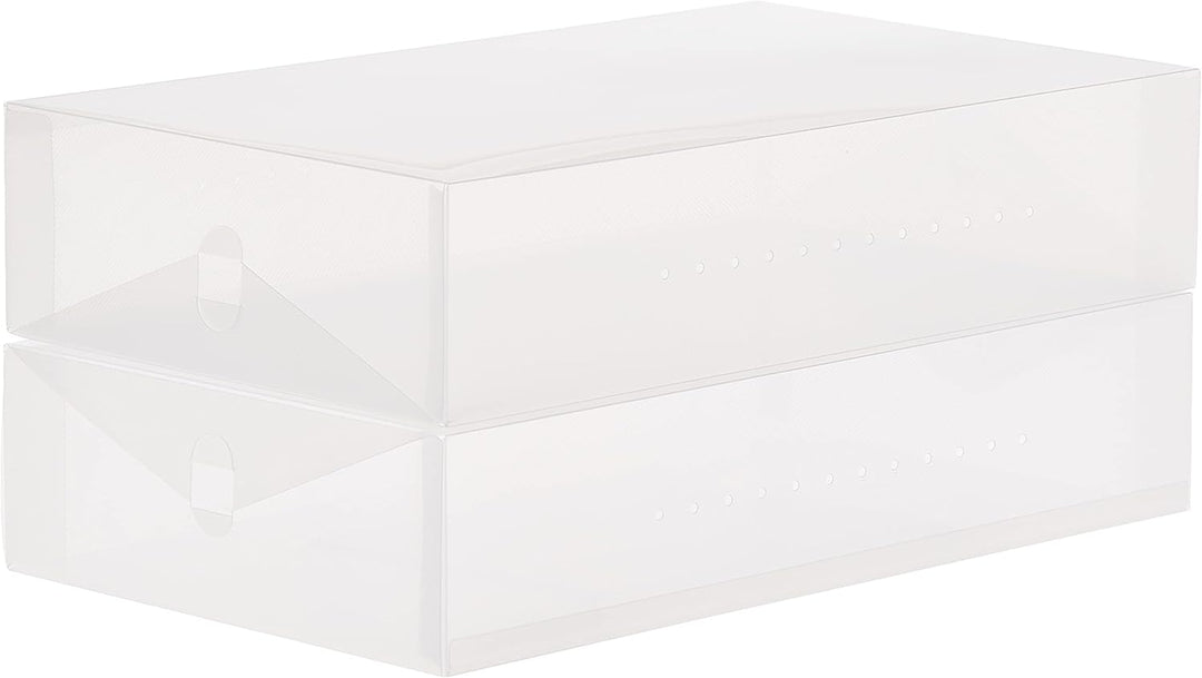 Whitmor klar Vue Collection Damen Schuh Box, 2er-Set Boot-Boxes Stiefel-Box, 2-er Set, Stiefel-Box,