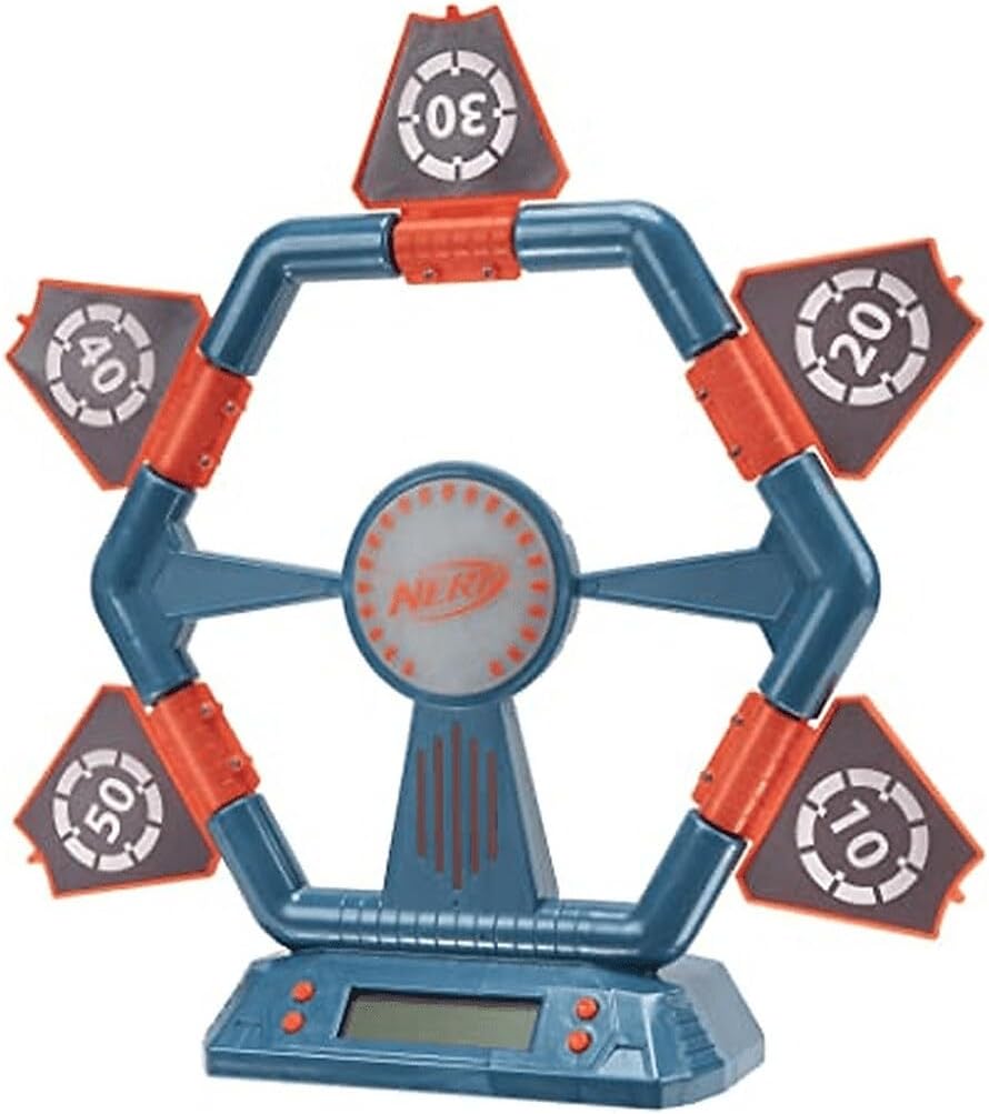 NERF NER0288 - Digitale Klapp-Zielscheibe mit Lichtfunktion und Display, Spielzeug ab 8 Jahren Mehrf