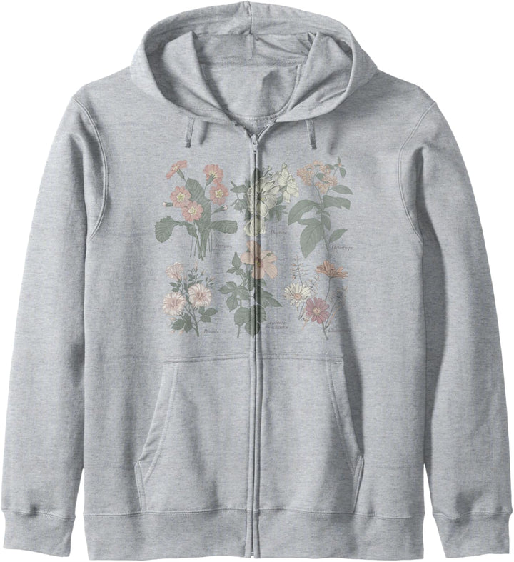 Trendy Soft Floral Kapuzenjacke
