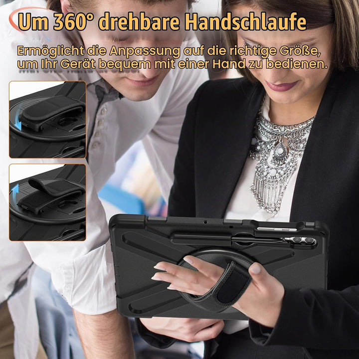 Gerutek Hülle für Samsung Galaxy Tab S9 FE+ Plus/Tab S9 Plus 12,4 Zoll 2023, Stossfeste Robust Schut