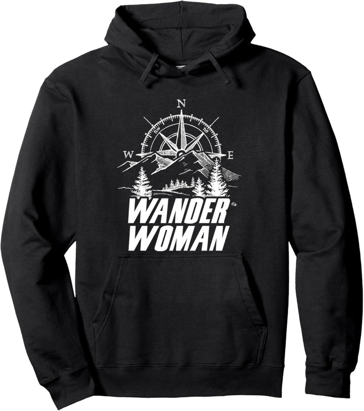 Wanderwoman Damen Wandern Wanderin Berge Natur Pullover Hoodie