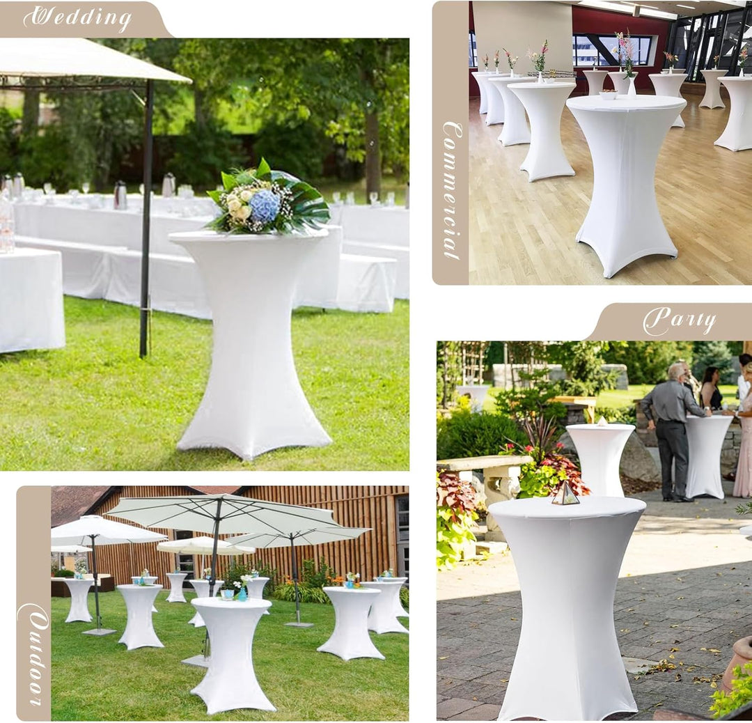 Showgeous 3 Packungen Stretch Stehtisch Husse für Bistrotisch Ø 80-85 cm Cocktail Tisch-Überzug Huss