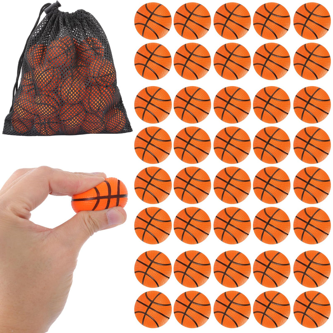 Cptoion 40 Stück Mini Basketball, 4 cm Mini-Basketball-Stress-Bälle, Kleine Basketball-Stressbälle,