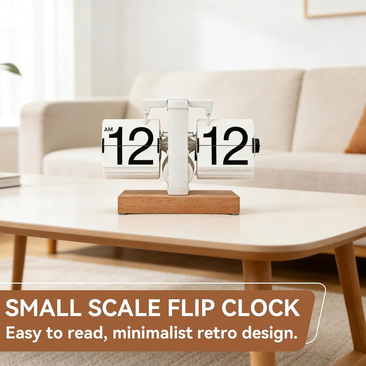 HERCHR Flip-Schreibtischuhr, Retro-Digital-Flip-Down-Uhr, Retro-Flip-Uhr, Retro-Digital-Flip-Down-Uh