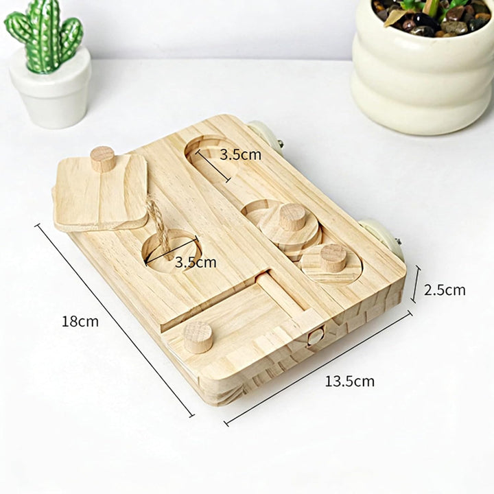 Hamster Spielzeug - VöGel Futtersuchpuzzle Holz - Puzzle Futterspender FüRVöGel - Nager Spielzeug -