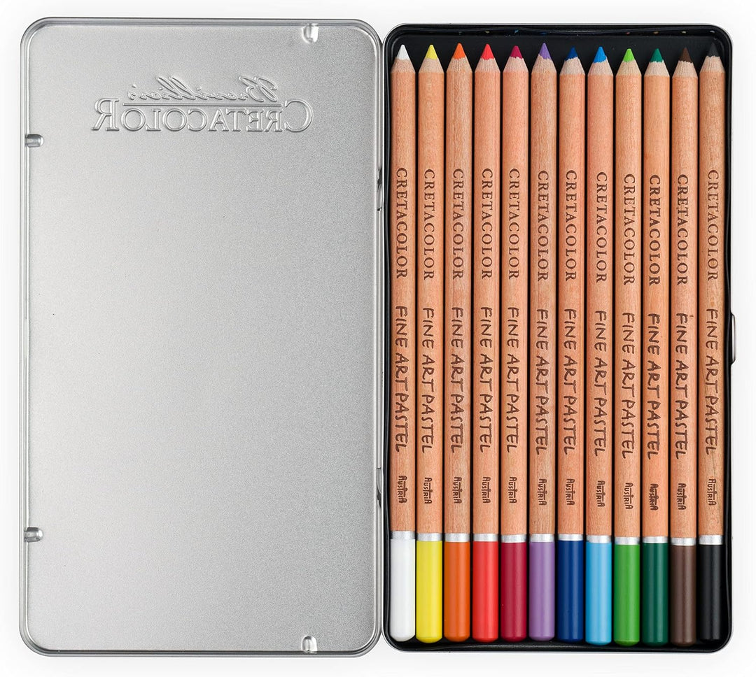 Cretacolor Pastellkreide Set Fine Art Pastel, sortiert, 12er Metalletui 12 Stück (1er Pack) Mehrfarb
