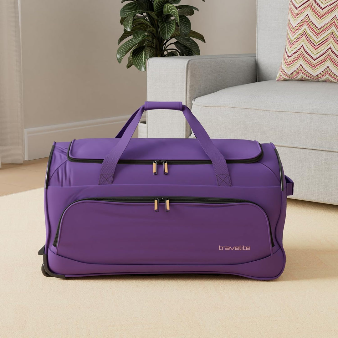 travelite 2-Rad Trolley Reisetasche Grösse L, Gepäck Serie BASICS FRESH: Weichgepäck Reisetasche mit