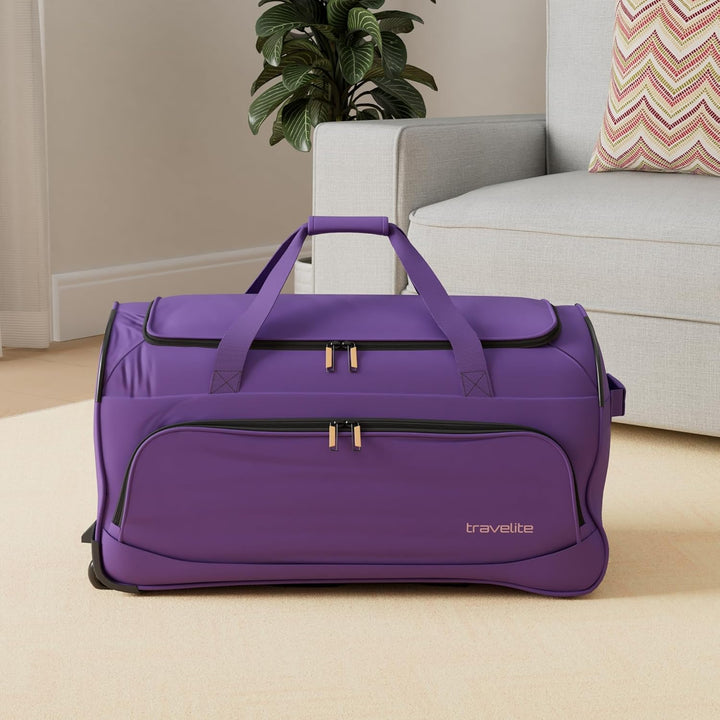travelite 2-Rad Trolley Reisetasche Grösse L, Gepäck Serie BASICS FRESH: Weichgepäck Reisetasche mit