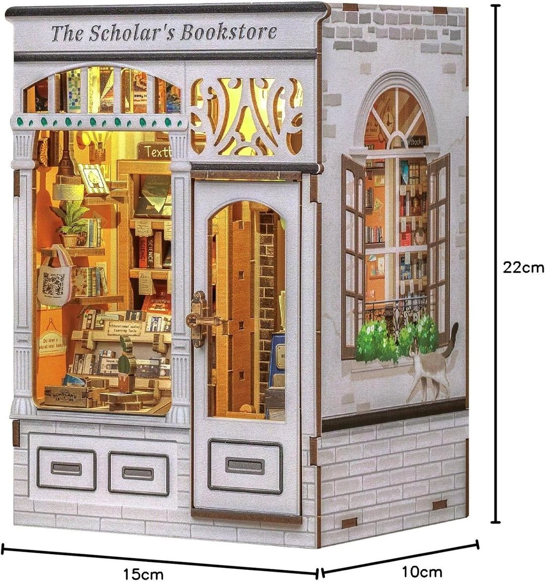 CUTEBEE Book Nook Kit – DIY Puppenhaus Häuser, Miniatur Haus Selber Bauen Bausatz für Erwachsene, 3D