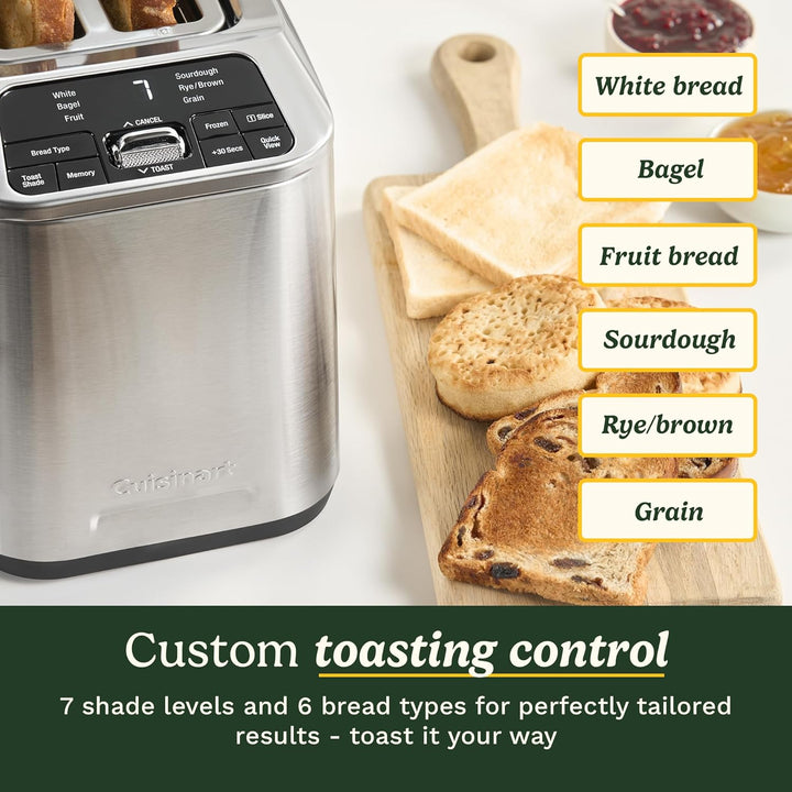 Cuisinart Smart Elite 2-Scheiben-Toaster | Extra lange Schlitze für handwerkliches Brot | Speichern