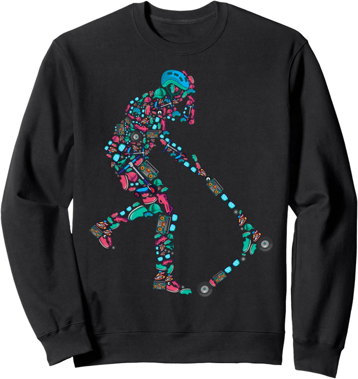 Stunt Scooter Roller Tretroller Jungen Sweatshirt