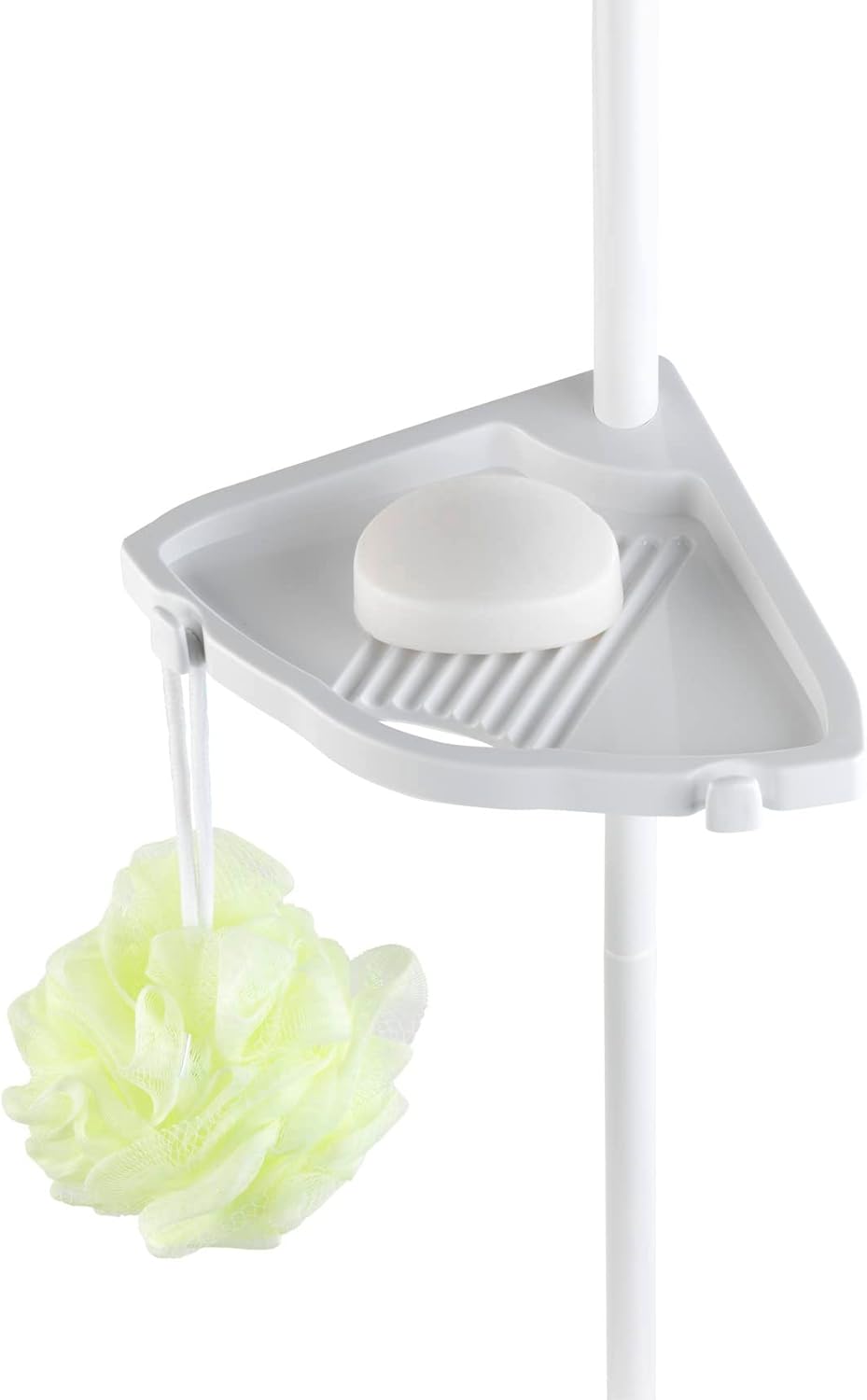 WENKO Teleskop Duschecke Easy Weiss Ø 1,9 cm, aus Aluminium Weiss, Weiss