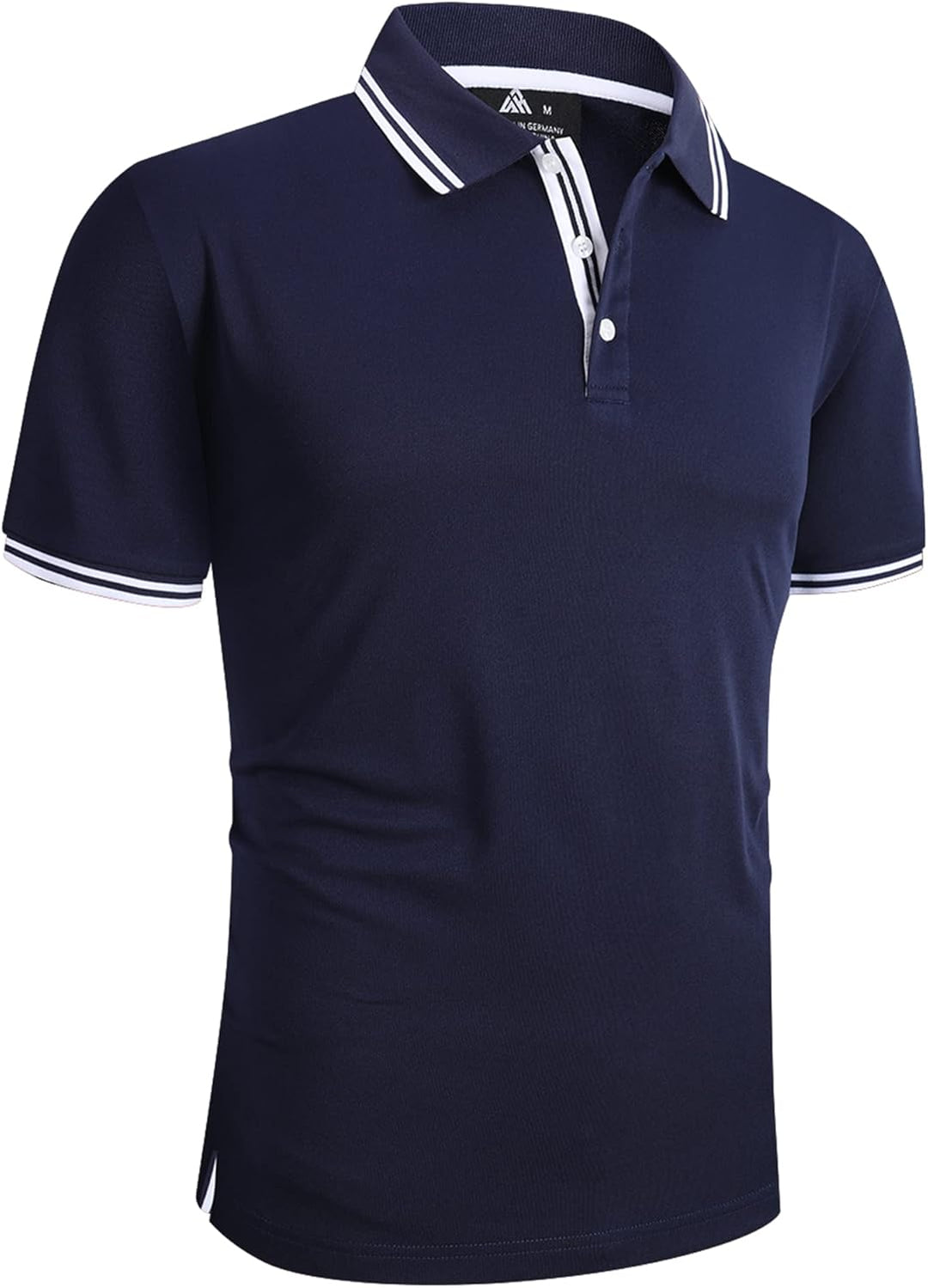 geeksport Poloshirts Herren Kurzarm Tennis Slim Fit Golf Polo Shirt Männer Sport Schnelltrocknend At