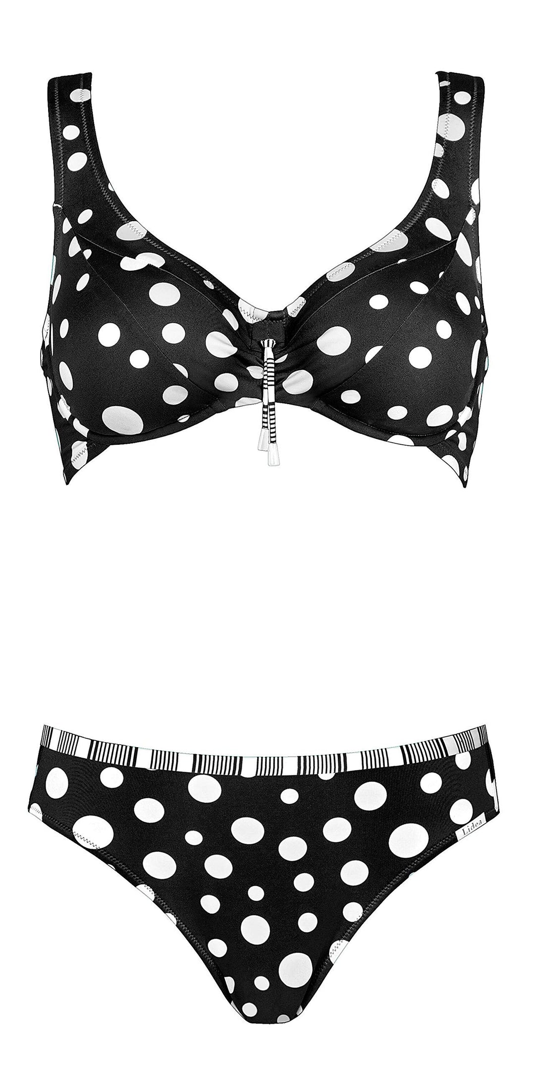 Lidea Biarritz Ultra Bikini mit Bügel 40F Black-White (077)